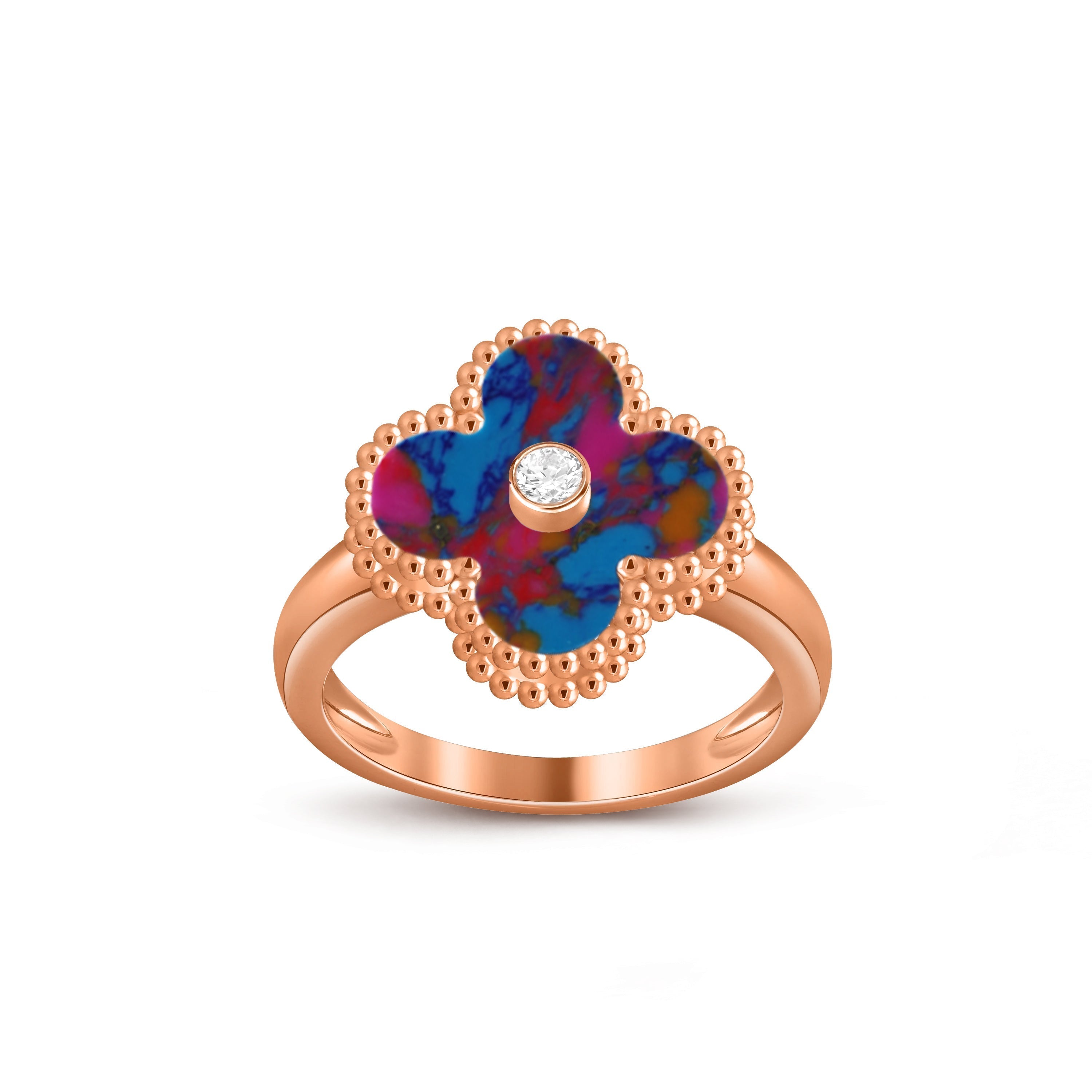 CLOVER DIAMOND RING ROSE GOLD COLLECTION