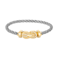 CHANCE LARGE 8 FIGURE BUCKLE HALF DIAMOND BRACELET GOLD