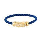 CHANCE LARGE 8 FIGURE BUCKLE HALF DIAMOND BRACELET GOLD