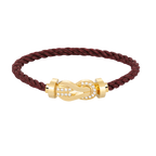 CHANCE LARGE 8 FIGURE BUCKLE HALF DIAMOND BRACELET GOLD