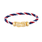 CHANCE LARGE 8 FIGURE BUCKLE HALF DIAMOND BRACELET GOLD