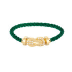 CHANCE LARGE 8 FIGURE BUCKLE HALF DIAMOND BRACELET GOLD