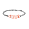 CHANCE LARGE 8 FIGURE BUCKLE HALF DIAMOND BRACELET ROSE GOLD