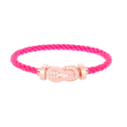 CHANCE LARGE 8 FIGURE BUCKLE HALF DIAMOND BRACELET ROSE GOLD