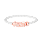 CHANCE LARGE 8 FIGURE BUCKLE HALF DIAMOND BRACELET ROSE GOLD