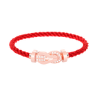 CHANCE LARGE 8 FIGURE BUCKLE HALF DIAMOND BRACELET ROSE GOLD
