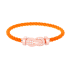 CHANCE LARGE 8 FIGURE BUCKLE HALF DIAMOND BRACELET ROSE GOLD