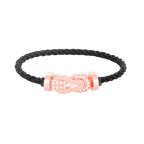 CHANCE LARGE 8 FIGURE BUCKLE HALF DIAMOND BRACELET ROSE GOLD