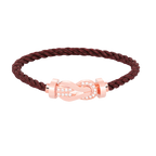 CHANCE LARGE 8 FIGURE BUCKLE HALF DIAMOND BRACELET ROSE GOLD