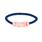 CHANCE LARGE 8 FIGURE BUCKLE HALF DIAMOND BRACELET ROSE GOLD