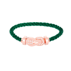 CHANCE LARGE 8 FIGURE BUCKLE HALF DIAMOND BRACELET ROSE GOLD