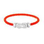 CHANCE LARGE 8 FIGURE BUCKLE HALF DIAMOND BRACELET SILVER