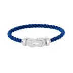 CHANCE LARGE 8 FIGURE BUCKLE HALF DIAMOND BRACELET SILVER