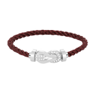 CHANCE LARGE 8 FIGURE BUCKLE HALF DIAMOND BRACELET SILVER