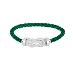 CHANCE LARGE 8 FIGURE BUCKLE HALF DIAMOND BRACELET SILVER