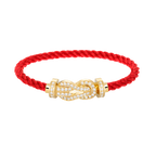 CHANCE LARGE 8 FIGURE BUCKLE FULLDIAMOND BRACELET GOLD