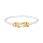 CHANCE LARGE 8 FIGURE BUCKLE FULLDIAMOND BRACELET GOLD