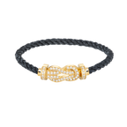 CHANCE LARGE 8 FIGURE BUCKLE FULLDIAMOND BRACELET GOLD