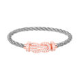 CHANCE LARGE 8 FIGURE BUCKLE FULL DIAMOND BRACELET ROSE GOLD