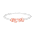 CHANCE LARGE 8 FIGURE BUCKLE FULL DIAMOND BRACELET ROSE GOLD