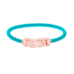 CHANCE LARGE 8 FIGURE BUCKLE FULL DIAMOND BRACELET ROSE GOLD