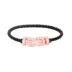 CHANCE LARGE 8 FIGURE BUCKLE FULL DIAMOND BRACELET ROSE GOLD