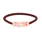 CHANCE LARGE 8 FIGURE BUCKLE FULL DIAMOND BRACELET ROSE GOLD