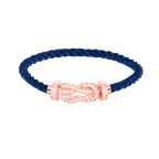 CHANCE LARGE 8 FIGURE BUCKLE FULL DIAMOND BRACELET ROSE GOLD