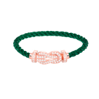 CHANCE LARGE 8 FIGURE BUCKLE FULL DIAMOND BRACELET ROSE GOLD
