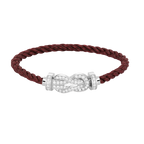 CHANCE LARGE 8 FIGURE BUCKLE FULL DIAMOND BRACELET SILVER