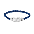 CHANCE LARGE 8 FIGURE BUCKLE FULL DIAMOND BRACELET SILVER