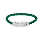 CHANCE LARGE 8 FIGURE BUCKLE FULL DIAMOND BRACELET SILVER