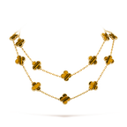 CLOVER 20 MOTIFS TIGER EYE ROSE GOLD