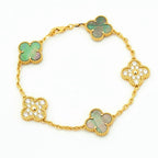 CLOVER 5 MOTIF GRAY MOP BRACELET COLLECTION