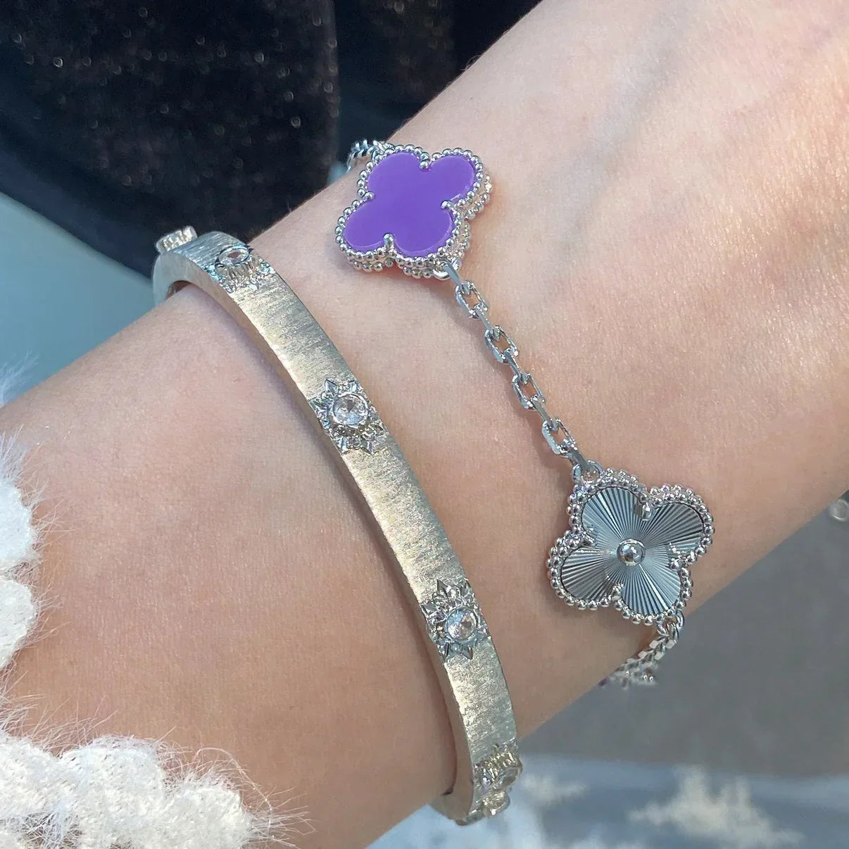 CLOVER 5 MOTIF VIOLET BRACELET COLLECTION