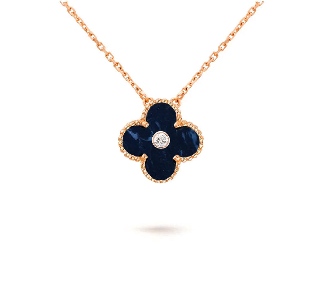 CLOVER 15MM DIAMOND SINGLE FLOWER NECKLACE COLLECTION