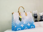 ONTHEGO GM 41 BLUE MONOGRAM GIANT COATED CANVAS
