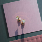 LOVE EARRINGS PINK GOLD 10MM