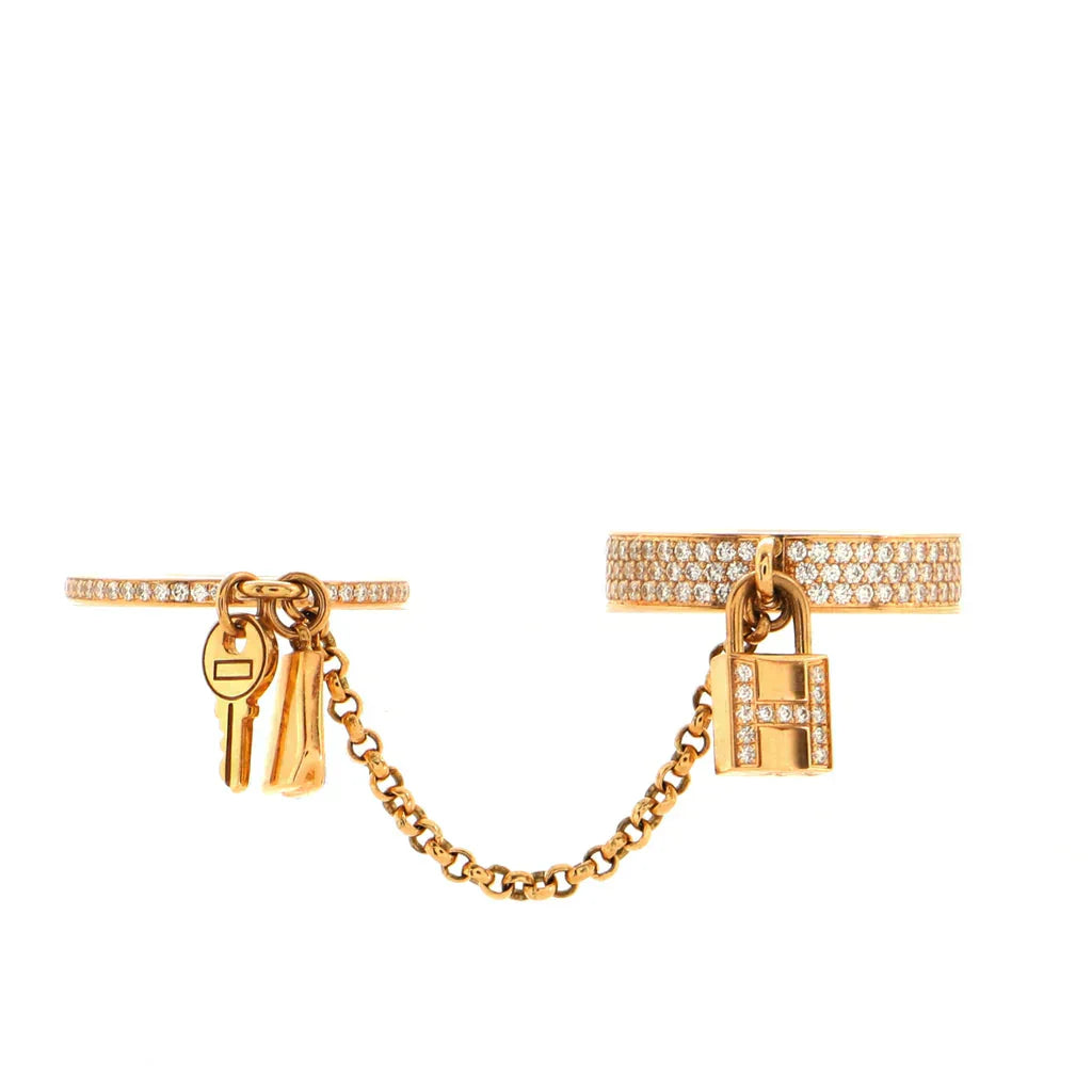 HM KELLY CLOCHETTE DOUBLE RING IN  WITH DIAMONDS