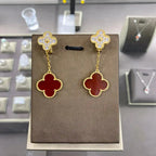 CLOVER  2 MOTIFS  DIAMOND  EARRINGS (MULTIPLE CHOICESç´