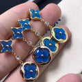 STAR AND SUN AGATE DIAMOND EARRINGS
