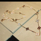 CLOVER 20 MOTIFS LASER DIAMOND NECKLACE
