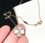 CLOVER MOP DIAMOND ROSE GOLD NECKLACE