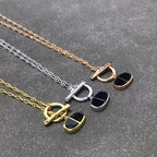 CHAINE VERSO BLACK CERAMIC  NECKLACE