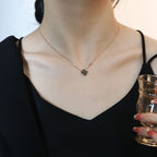 SUN PEDANT PINK GOLD 1 DIAMOND NECKLACE
