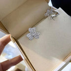 CLOVER COMOS DIAMOND EARRINGS SILVER
