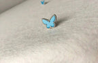 BUTTERFLY TURQUOISE EARRINGS SILVER