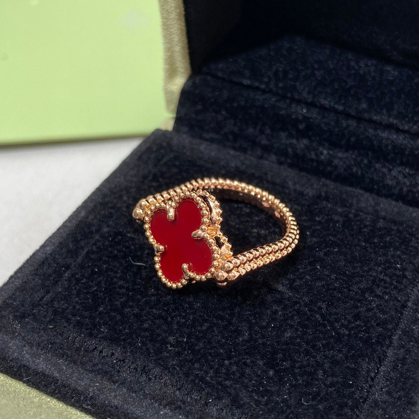 CLOVER RIVERSIBLE RING ROSE GOLD COLLECTION