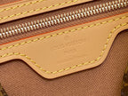LUCO SHOULDER TOTE BAG 30 MONOGRAM LEATHER BROWN