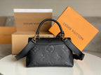 MADELEINE BLACK MONOGRAM EMPREINTE LEATHER